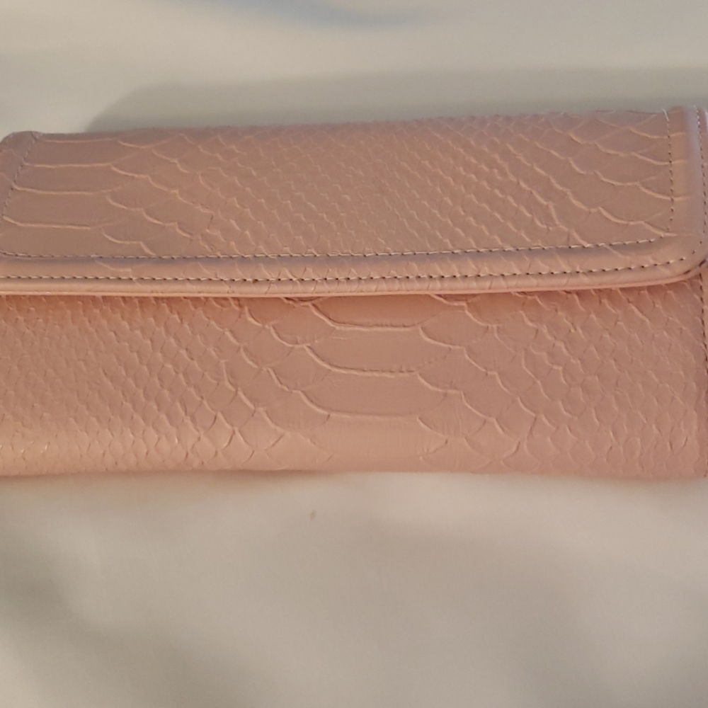Pink leather wallet